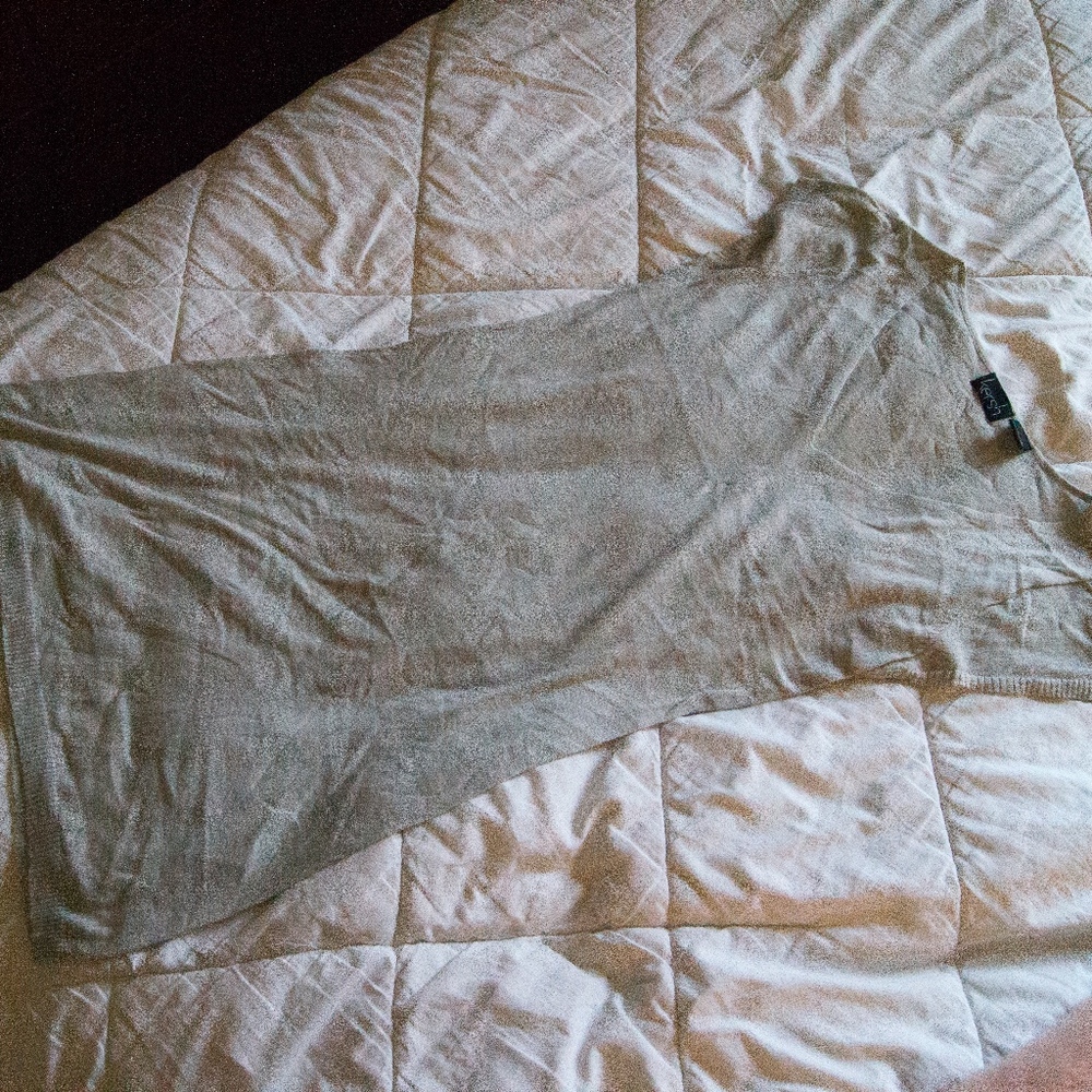 Grey cap sleeve thin sweater dress by kersh